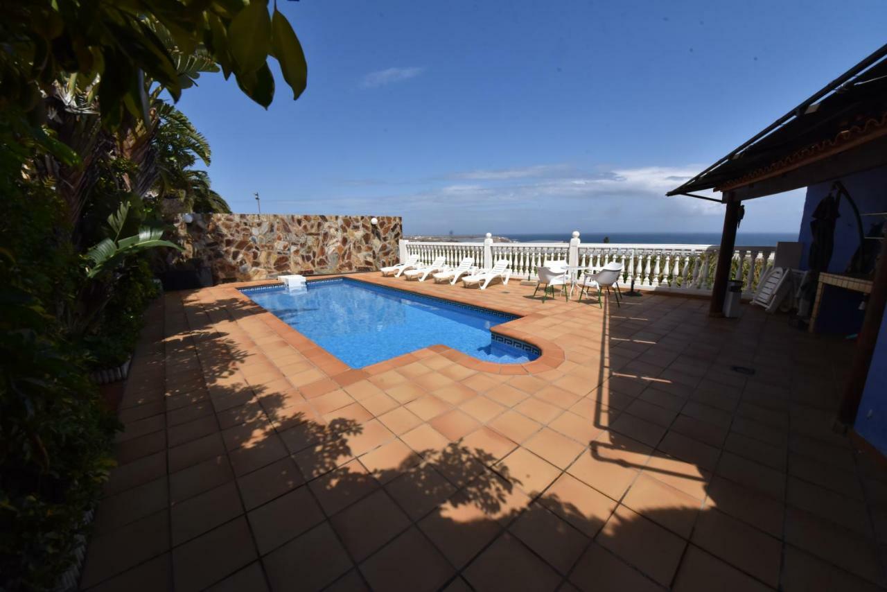 Villa Tonelero piscina privada climatizada y jardín Gáldar Esterno foto